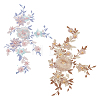 2Pcs 2 Colors 3D Flower Pattern Rayon Embroidery Ornament Accessories DIY-BC0006-74A-1