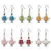 Glass Seed Beaded Dangle Earrings EJEW-MZ00703-2