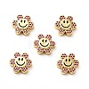 Rack Plating Brass Cubic Zirconia Beads KK-M232-01G-D-1