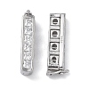 925 Sterling Silver Cubic Zirconia Twister Clasps STER-WH0007-28A-P-1