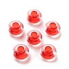 Transparent Acrylic European Beads X-TACR-P009-C01-2