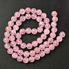 Pink Color Natural Madagascar Rose Quartz Beads Strands G-D654-6mm-4