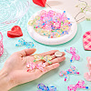 60Pcs 6 Colors Acrylic Bowknot Cabochons MACR-TA0002-89-6