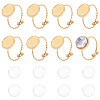 8Pcs 304 Stainless Steel Open Cuff Ring Component STAS-BBC0010-40G-1