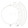 Fingerinspire 1Pc Clear Cubic Zirconia Teardrop Backdrop Necklace Body Chain NJEW-FG0001-02S-1