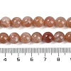 Natural Sunstone Round Bead Strands G-F266-11-8mm-01-2