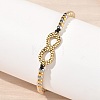 304 Stainless Steel Infinity Link Bracelets BJEW-F534-01GP-02-2