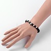 Unique Design Skull Gemstone Beaded Stretch Bracelets BJEW-JB01847-06-5