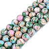 Assembled Synthetic Turquoise and Trochus Shell Beads Strands G-N369-02D-03-1