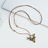 Boho Alloy Pendant Adjustable Cord Necklaces for Women WG6DA09-02-1