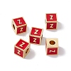 Rack Plating Brass Enamel Beads KK-B060-04G-03Z-3
