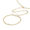 Brass Cable Chain Ring Bracelets for Women BJEW-L690-01G-2