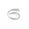304 Stainless Steel Snake Wrap Open Cuff Ring for Women RJEW-S405-218P-2