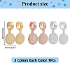 3Pcs 3 Colors 925 Sterling Silver Glue-on Flat Pad Bails STER-WR0001-09-2