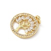 Brass Micro Pave Cubic Zirconia Pendants KK-S337-07G-C-2