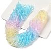 Transparent Painted Glass Beads Strands DGLA-A034-T4mm-A21-1