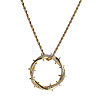 Brass Crystal Rhinestone Crown of Thorns Pendant Alloy Rope Chain Necklaces WGA61EE-02-4