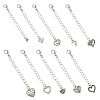 50Pcs 10 Style Iron Curb Chain Extender FIND-CJ0001-12-1