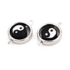 Polymer Clay Beads with CCB Plastic Frame Connector Charms CLAY-T022-35M-01B-2