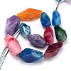 Dyed Natural Agate Polyhedron Bead Strands G-M218-11G-3