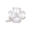 Brass Micro Pave Clear Cubic Zirconia Pendants KK-D225-05P-2