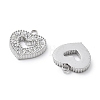 304 Stainless Steel Micro Pave Cubic Zirconia Charms STAS-Z121-45P-3