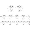 Tarnish Resistant Handmade 304 Stainless Steel Scalloped Bar Link Chains CHS-L024-008P-1