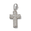 304 Stainless Steel Micro Pave Cubic Zirconia Pendants STAS-Z107-08P-16-1