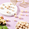Craftdady 400Pcs 4 Style Natural Wooden Beads WOOD-CD0001-14-5