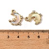 UV Plating Alloy Glass Pendants FIND-K032-40G-3