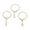 3Pcs 3 Styles Natural Cultured Freshwater Pearl Beaded Stretch Finger Rings RJEW-JR01010-2