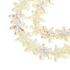 Baking Paint Electroplate Transparent Glass Beads Strands EGLA-N017-07-A05-3