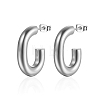 Non-Tarnish C-shape Stainless Steel Stud Earrings for Women SV6123-2-1