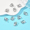 SHEGRACE Valentine's Day Brass Clear Cubic Zirconia Charms XGRQ3P305-595P-4