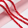 Faceted(32 Facets) Glass Beads Strands LS-EGLA-J042-35B-05-4