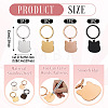 4Pcs 4 Styles Stainless Steel Keychains KEYC-TA0004-81E-3
