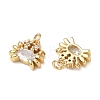 High Polished Ocean Brass Micro Pave Clear Cubic Zirconia Pendants CU-CBAF3CF-02B-01-2