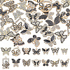 42Pcs 14 Styles Alloy Black Enamel Pendants FIND-SC0024-27-1