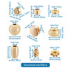 Craftdady 90Pcs 9 Style Brass Spacer Beads KK-CD0001-16G-17