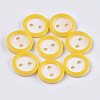 Resin Buttons BUTT-Q041-02O-1