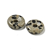 Natural Dalmatian Jasper Donut/Pi Disc Charms G-G142-01M-2