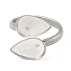 304 Stainless Steel Cuff Rings Components LS-X-STAS-K279-02E-P-2