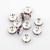 Brass Grade A Rhinestone Spacer Beads RSB034NF-16-1