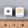 Opaque Acrylic European Large Hole Beads SACR-N020-01A-10-4