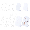 8Pcs 4 Style Acrylic Earring Stands Displays EDIS-FG0001-51-1