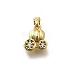 Brass Micro Pave Cubic Zirconia Charms KK-P295-23G-1