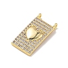 Valentine's Day Brass Micro Pave Clear Cubic Zirconia Pendants KK-L268-026G-04-2