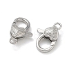 Heart Brass Lobster Claw Clasps KK-H256-03P-03-2
