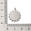 304 Stainless Steel Pendant Cabochon Settings STAS-K263-37P-3