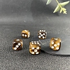 Natural Tiger Eye Classical 6-sided Dice DJEW-PW0009-019F-1